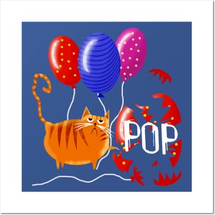 Cat Party Pooper Posters and Art